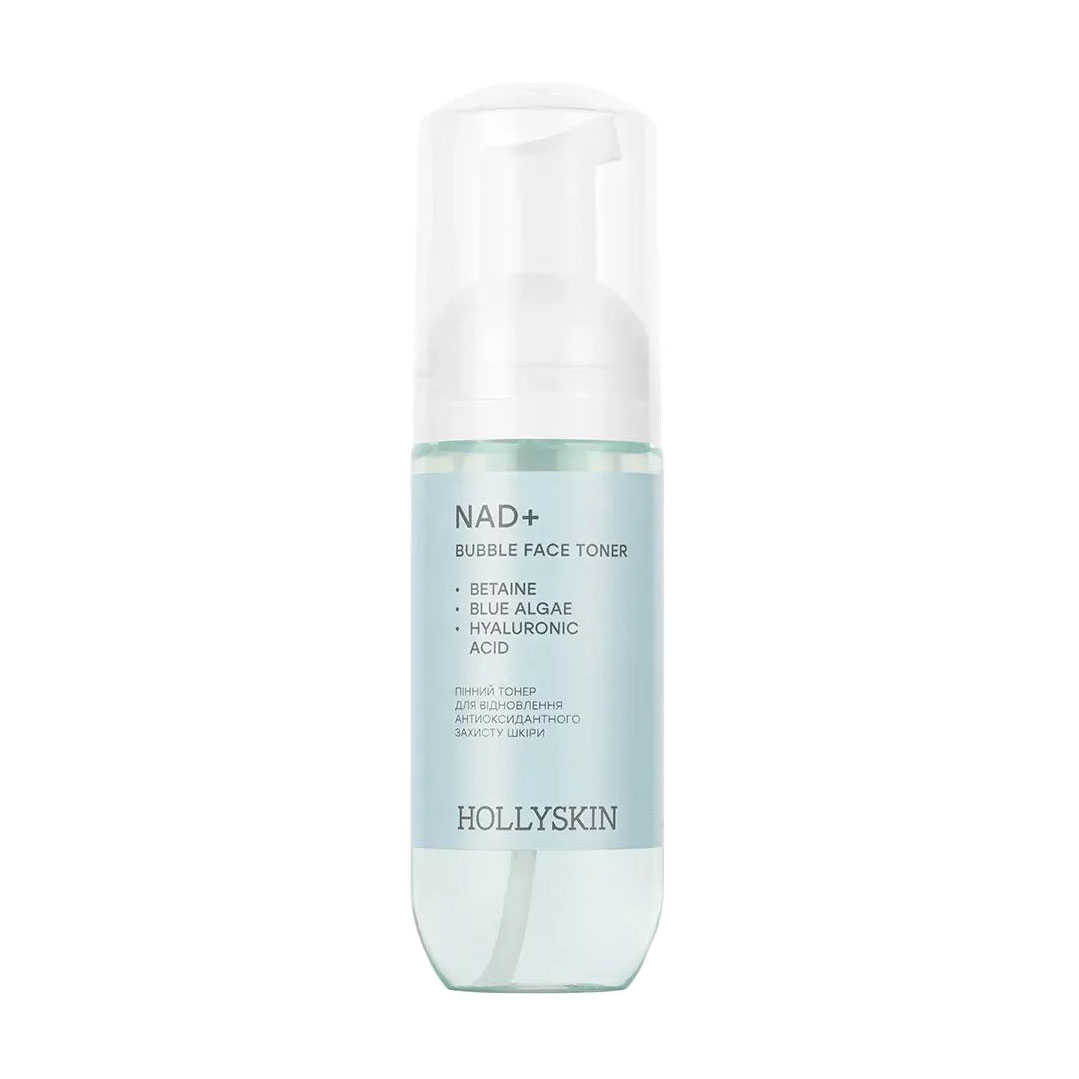 Пінний тонер для обличчя Hollyskin Bubble Face Toner NAD+ для відновлення антиоксидантного захисту шкіри, 150 мл