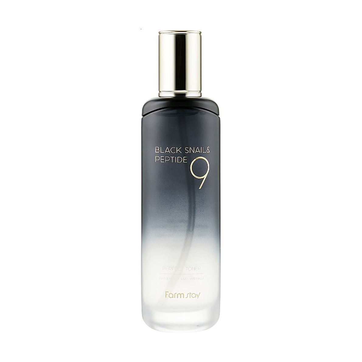 Уцінка! Омолоджувальний тонер для обличчя FarmStay Black Snail &amp; Peptide 9 Perfect Toner з муцином чорного равлика та пептидами, 120 мл